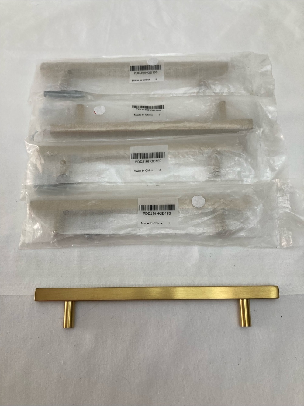 Brushed Gold Cabinet T-Bar Pull - Modern Bar Handle 5